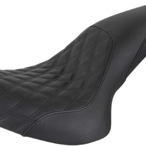 Profiler Seat - Front Lattice/Rear Smooth - Black - Softail