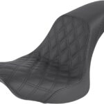 Profiler Seat - Front Lattice/Rear Smooth - Black - FLSTC '06-'17