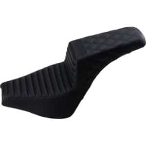 Step-Up Seat - Front Tuck-n-Roll/Rear Lattice Stitch - Black
