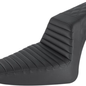 Step-Up Seat - Front Tuck-n-Roll/Rear Lattice Stitch - Black