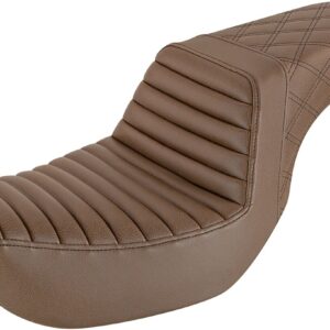 Step-Up Seat - Front Tuck-n-Roll/Rear Lattice Stitch - Brown