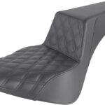 Step-Up Seat - Front Lattice Stitch - Black