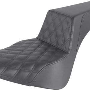 Step-Up Seat - Front Lattice Stitch - Black
