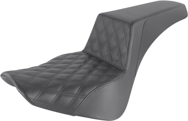 Step-Up Seat - Front Lattice Stitch - Black