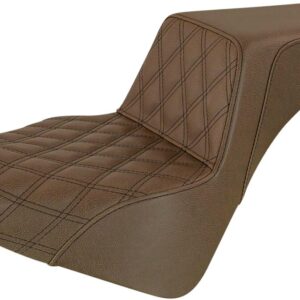 Step-Up Seat - Front Lattice Stitch - Brown