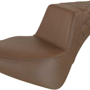 Step-Up Seat - Rear Lattice Stitch - Brown
