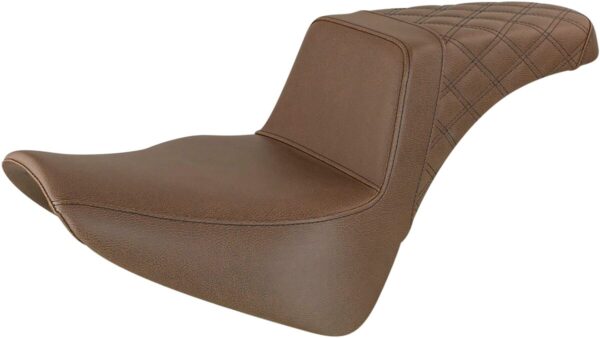 Step-Up Seat - Rear Lattice Stitch - Brown