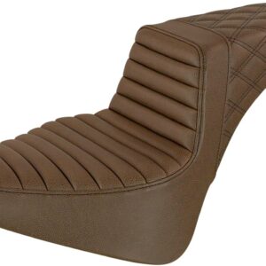 Step-Up Seat - Front Tuck-n-Roll/Rear Lattice Stitch - Brown