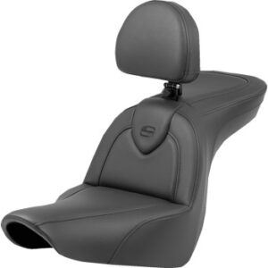 Roadsofa™ Seat - with Backrest - Black/Black Stitching - FXLR/FLSB '18-'23