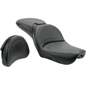 Seat - Explorer™ - With Backrest - Stitched - Black - FXDWG '04-'05