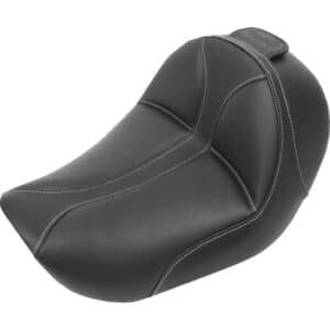 Dominator Solo Seat - w/o Backrest - Black w/ Gray Stitching - FL/FX '06-'17