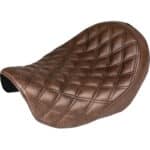 Renegade Solo Seat - Lattice Stitched - Brown - Dyna '04-'05