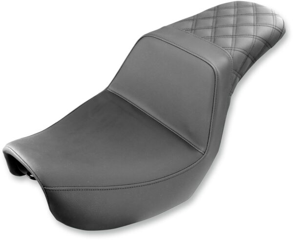 Step-Up Seat - Rear Lattice Stitched - Black - Dyna
