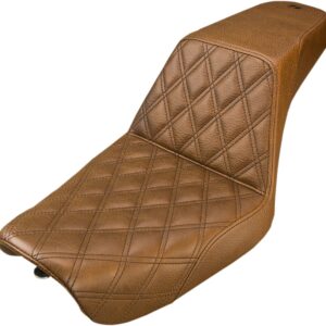 Step-Up Seat - Front Lattice Stitch - Brown - Dyna