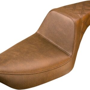 Step-Up Seat - Rear Lattice Stitched - Brown - Dyna