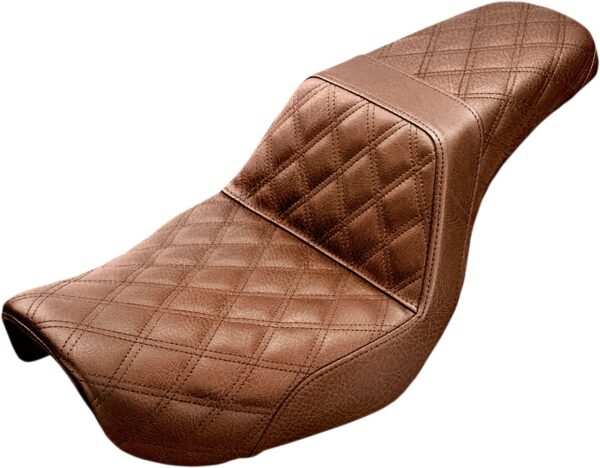 Step-up seat - full lattice stitch - brown - dyna