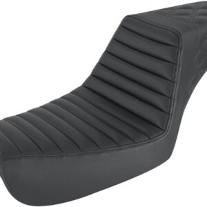 Step-Up Seat - Front Tuck-n-Roll/Rear Lattice Stitch - Black - FXD