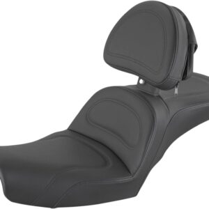 Explorer Seat - With Backrest - Stitched - Black - Dyna