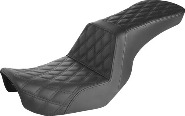 Step-up seat - full lattice stitch - black - dyna