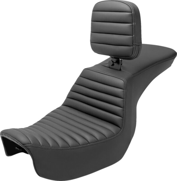 Tour step-up seat - rider backrest - tuck-n-roll - dyna '06-'17