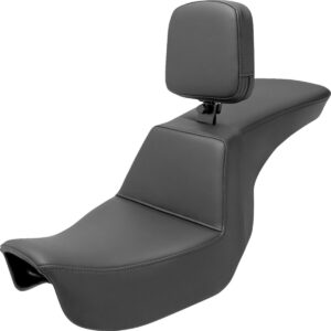 Tour Step-Up Seat - Rider Backrest - Plain - Dyna '06-'17