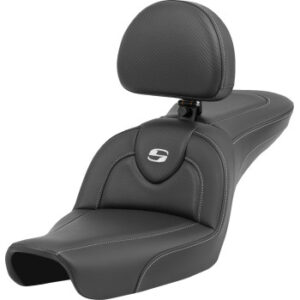 Roadsofa™ Carbon Fiber Seat - Carbon Fiber - with Backrest - FXD '96-'03