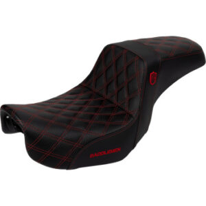 Pro Series SDC Performance Seat - Carbon Fiber/Lumbar Gripper - Red Stitch - Dyna '06-'17