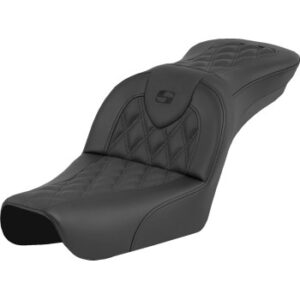 RoadSofa™ Seat - Lattice Stitch - without Driver Backrest - FXDWG '04-'05