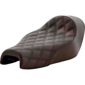 Renegade Solo Seat - Lattice Stitched - Brown - XL '04-'20