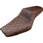 Step-Up Seat - Front Lattice Stitch - Brown - XL