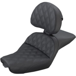 Explorer Seat - With Backrest - Lattice Stitched - Black - XL '04-'20