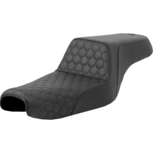 Step-Up Seat - Honeycomb - Black Stitching - 3.3 Gal Tank - Sportster '04-'21