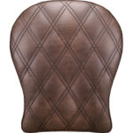 Detachable Pillion Pad - Lattice Stitched - Brown