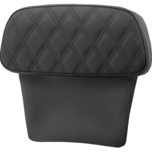 Chopped Tour Pak Backrest Pad - Step-Up - Black w/ Black Lattice Stitch - FLT/FLH '14-'23