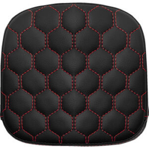 Sissy Bar Pad - Honeycomb - Red Stitching