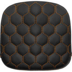 Sissy Bar Pad - Honeycomb - Orange Stitching
