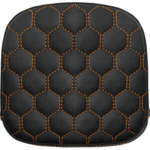 Sissy Bar Pad - Honeycomb - Orange Stitching