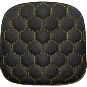 Sissy Bar Pad - Honeycomb - Gold Stitching