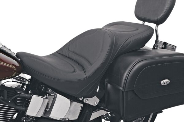 Seat - explorer™ - without backrest - stitched - black - softail