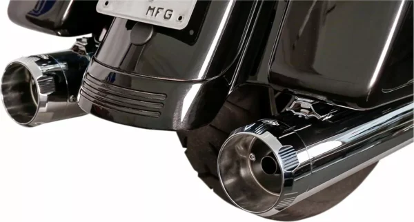 Mk45 tracer slip-on mufflers black or chrome fits:> 2017-2021 touring