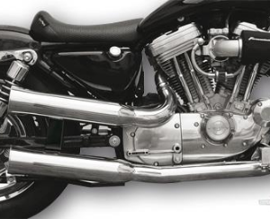 2-2 Exhaust System with ABE Polished Stainless Steel  Fits: > Sportster XL 1986-2003