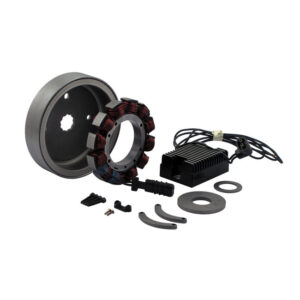 32 Ampere Charging alternator kit black or chrome; Fits: >70-99 Bigtwin
