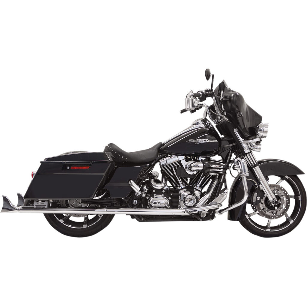 36" Fishtail Slip-On Mufflers with baffles black or chrome Fits: > 95-16 Touring