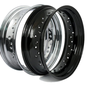 40 Spoke dropcentre rim - 5 X 16 Inch - Black or Chrome