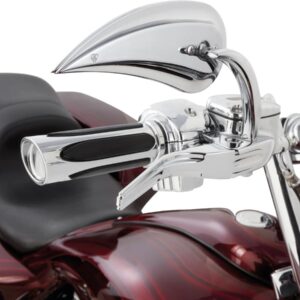 Deep Cut Comfort Grips Chrome 1" Throttle By Wire