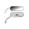 Mini-oval micro mirror chrome left