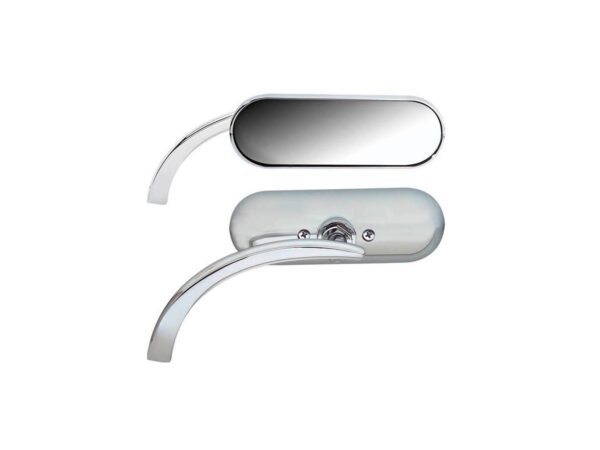 Mini-Oval Micro Mirror Chrome Left