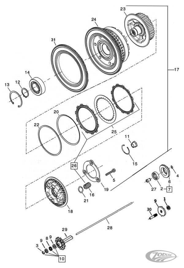 Assist-and-slip clutch parts