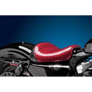 Bare Bone Red Metal Flake Pleated 04-06 and 10-22 Sportster XL