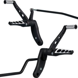 Black Drilled Forward Control Kit Fits:> 91-17 Dyna